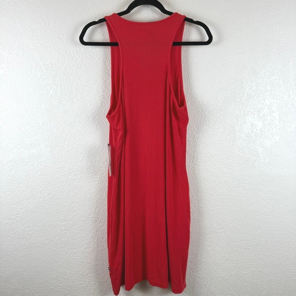 Sol Angeles Rib‎ Racer Tank Dress Red XL MSRP $114 Minimalist Neiman Marcus - Picture 5 of 6